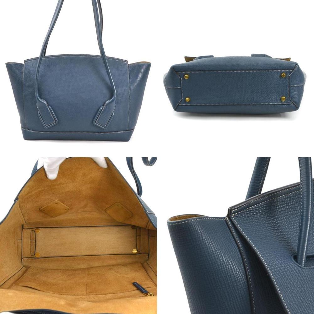 Navy Leather Bottega Veneta Tote