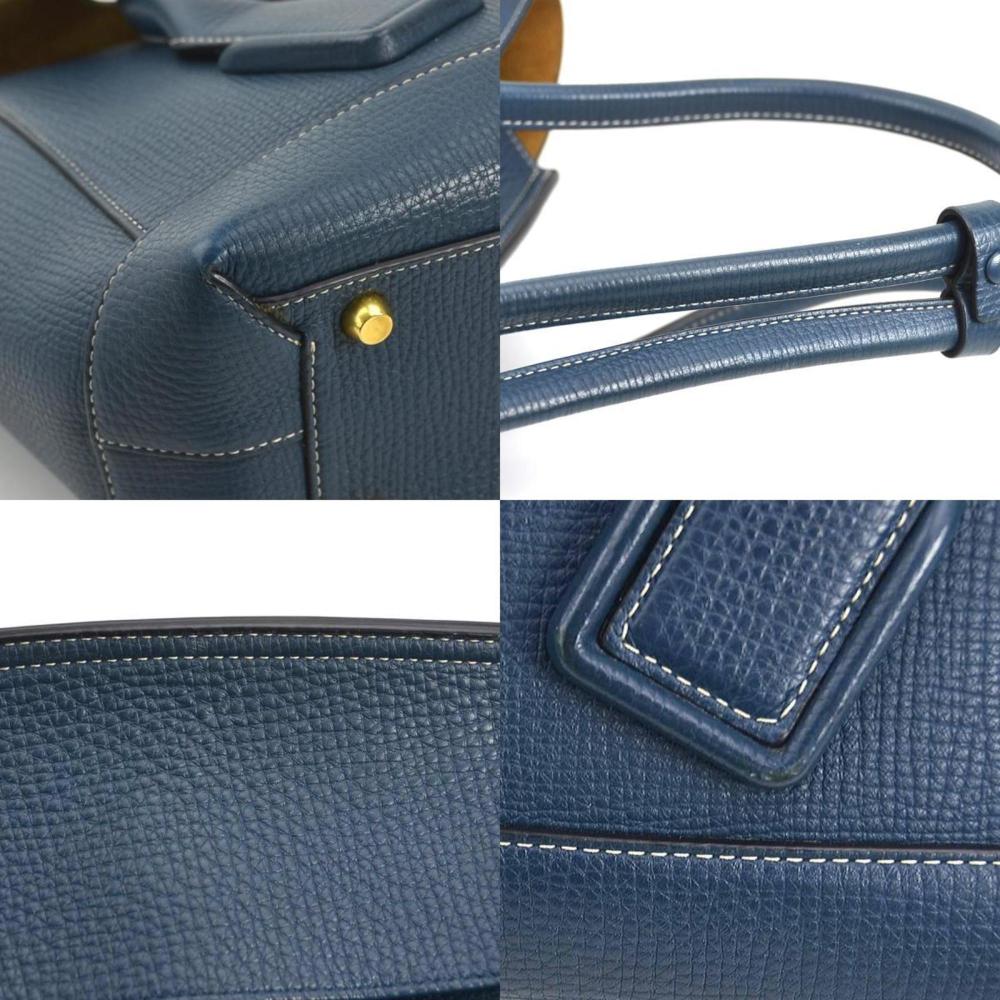 Navy Leather Bottega Veneta Tote