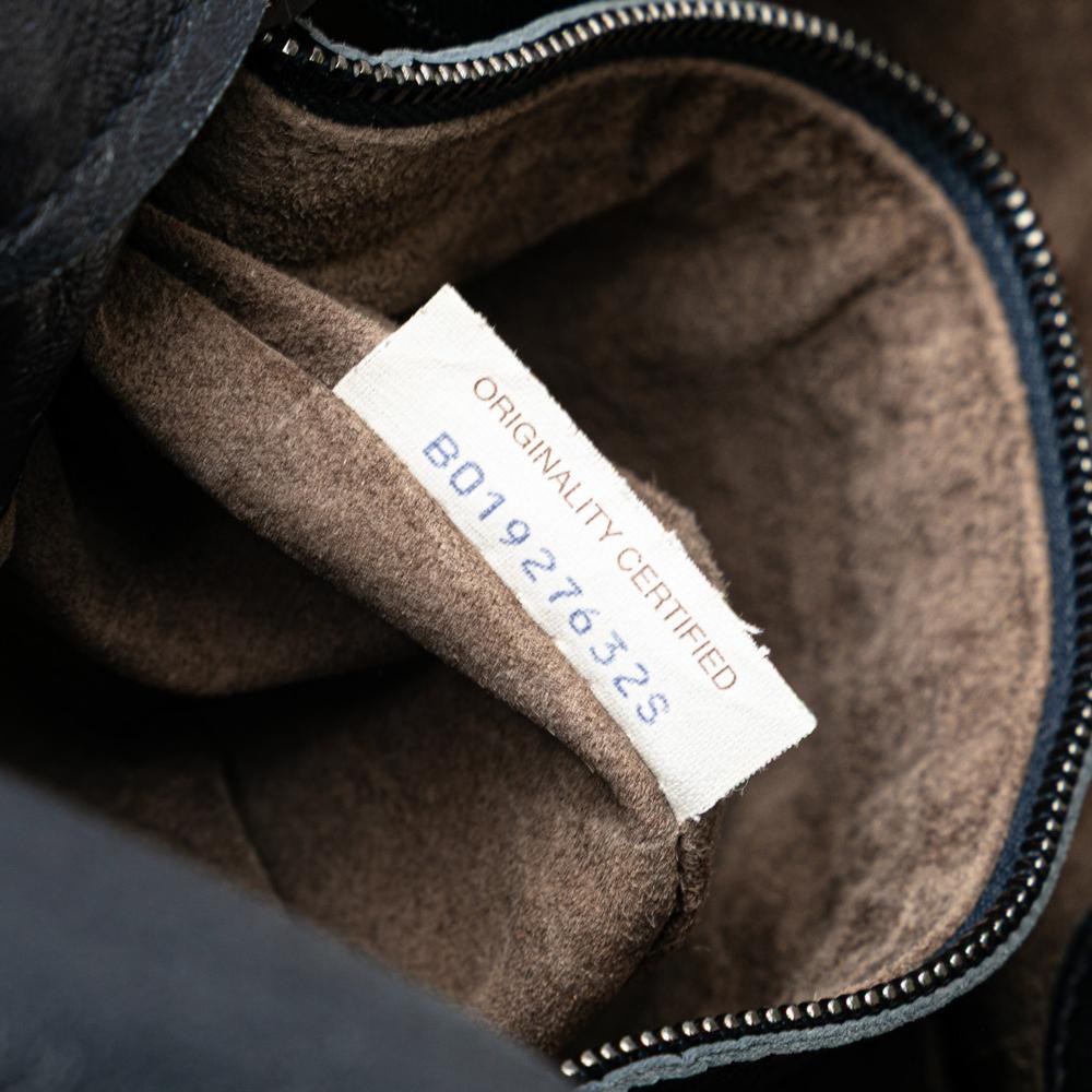 Navy Leather Bottega Veneta Handbag