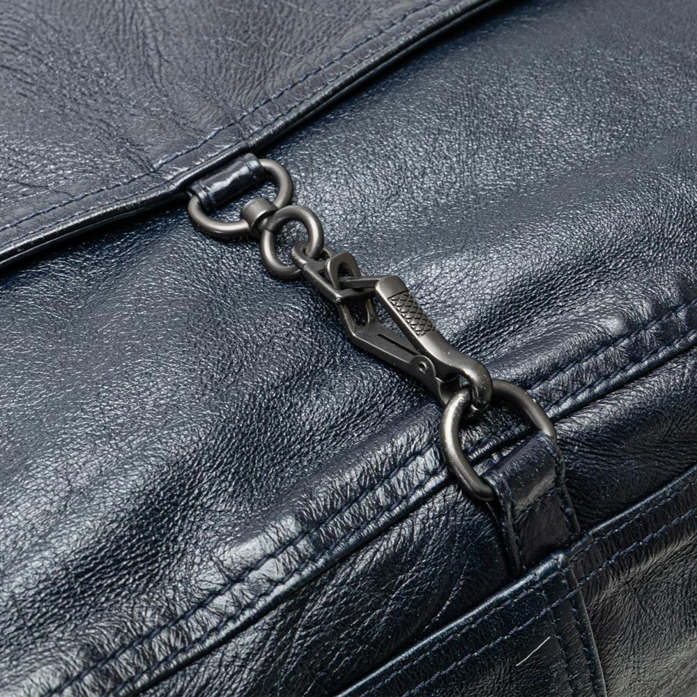 Navy Leather Bottega Veneta Handbag