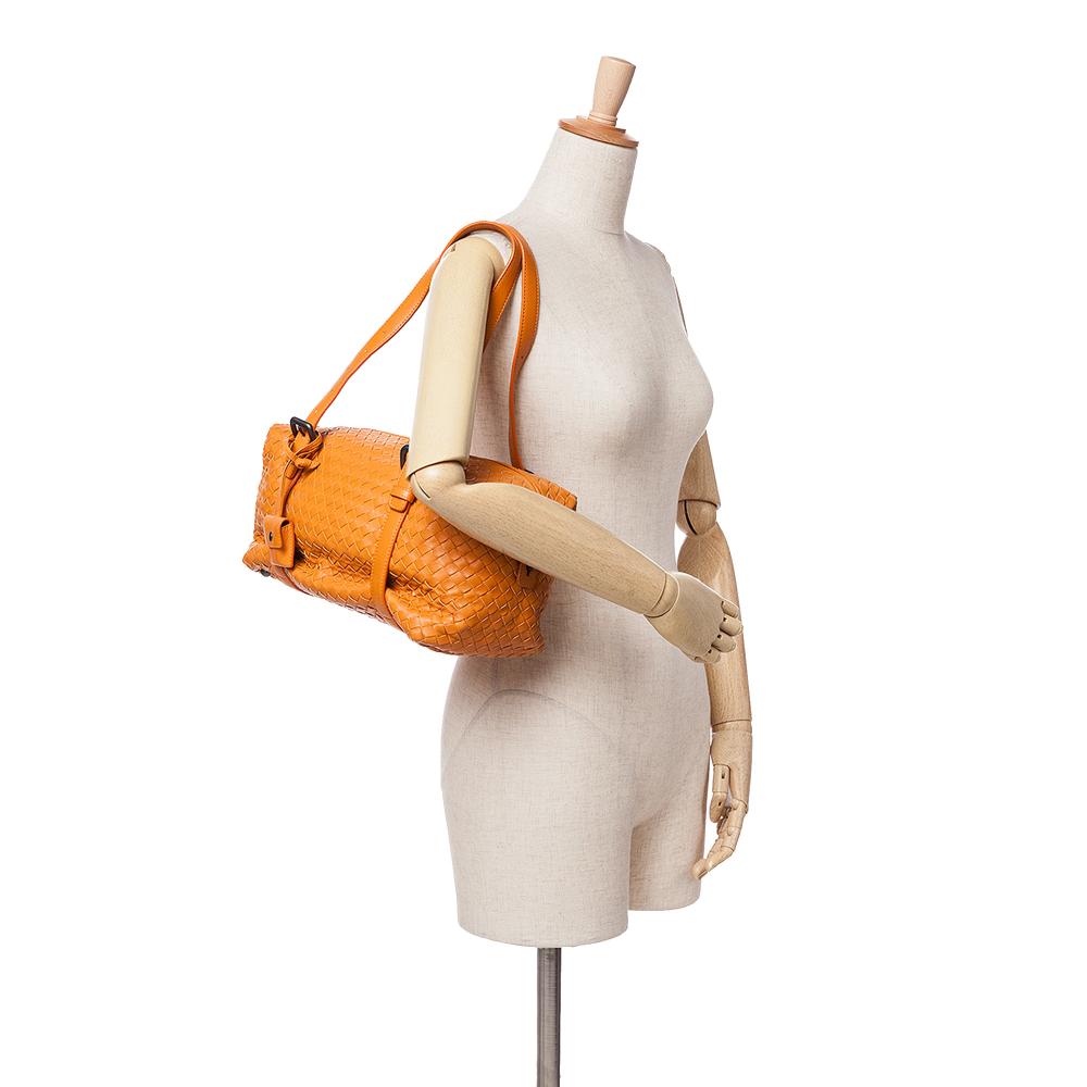 Orange Leather Bottega Veneta Shoulder Bag