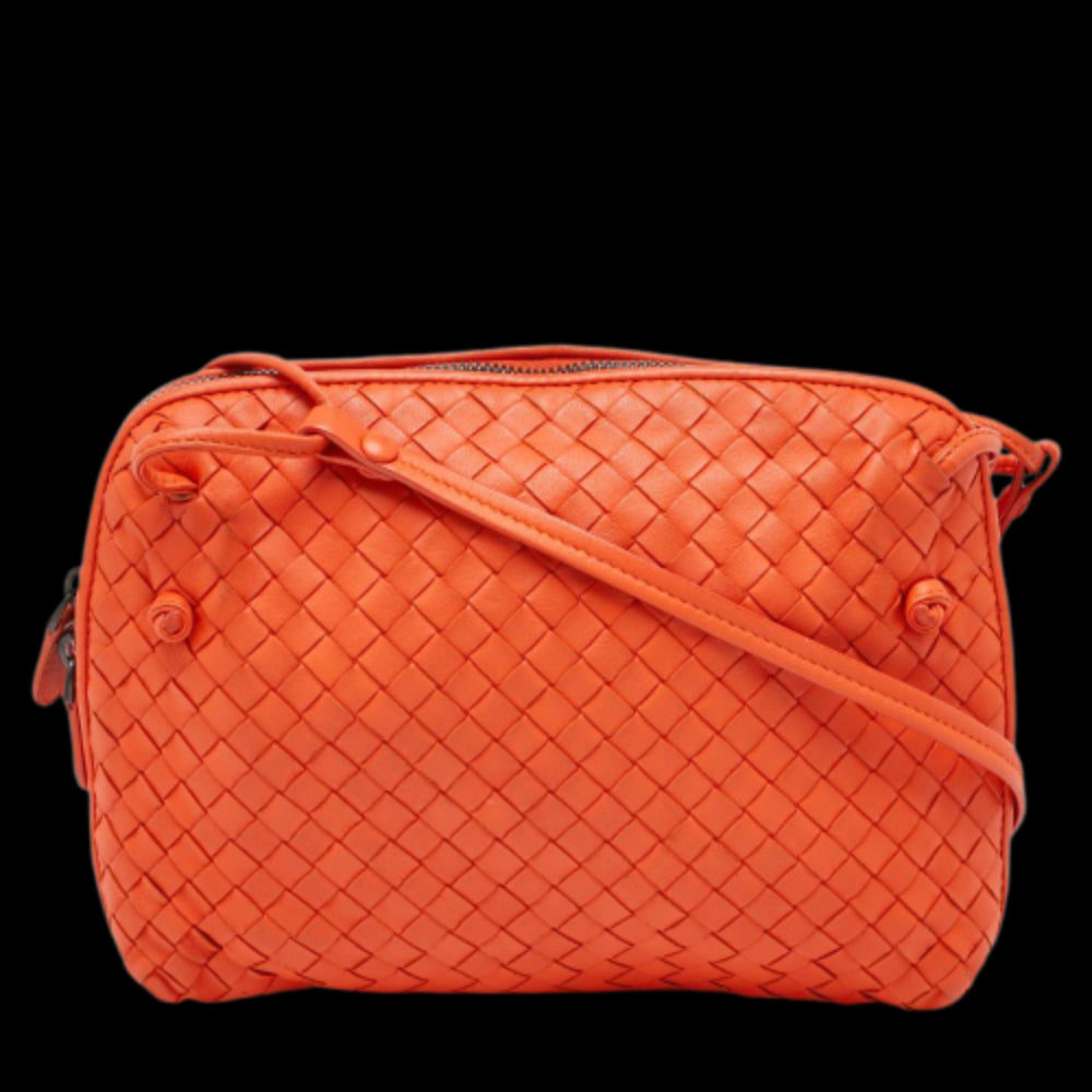 Orange Leather Bottega Veneta Crossbody Bag