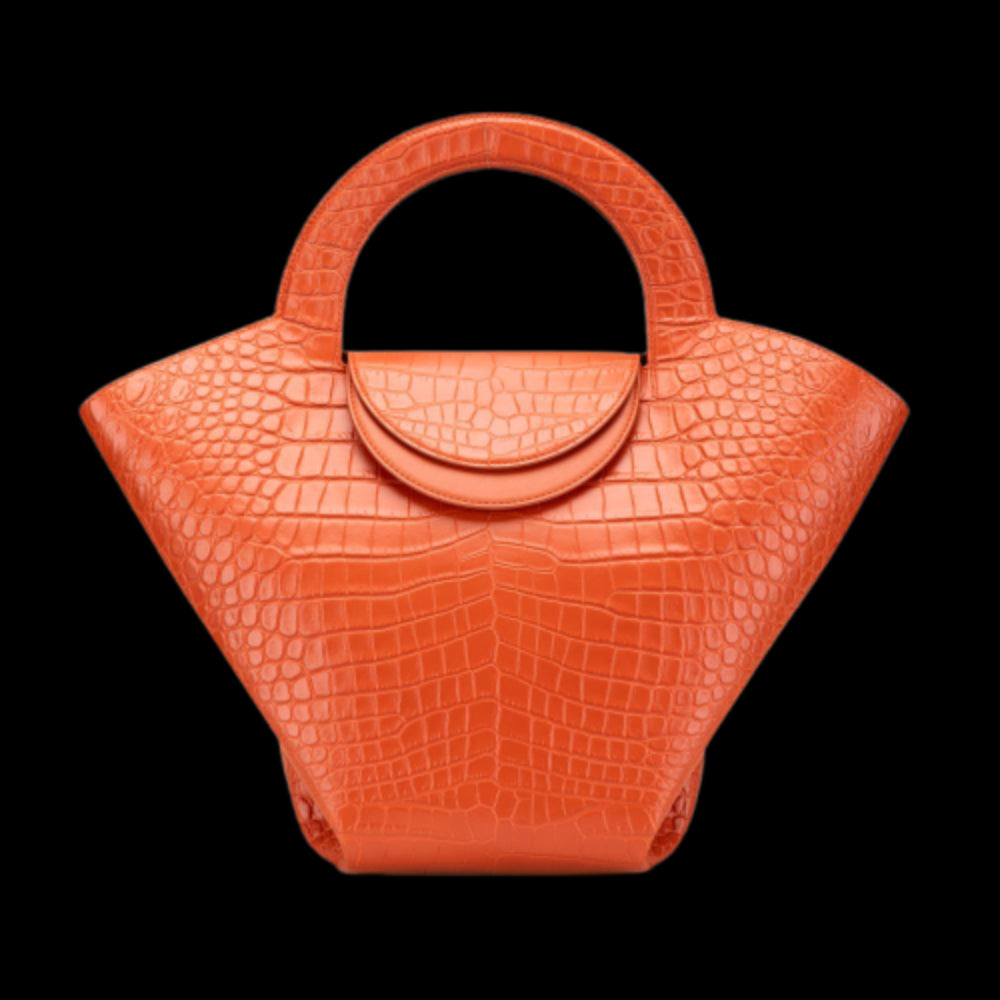 Orange Leather Bottega Veneta Tote