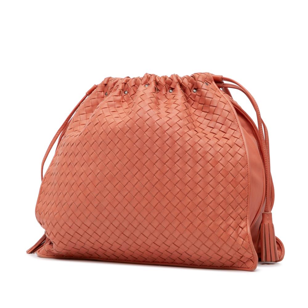 Orange Leather Bottega Veneta Crossbody Bag