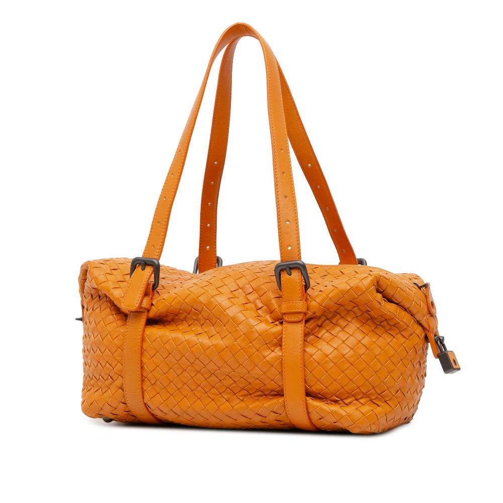 Orange Leather Bottega Veneta Shoulder Bag