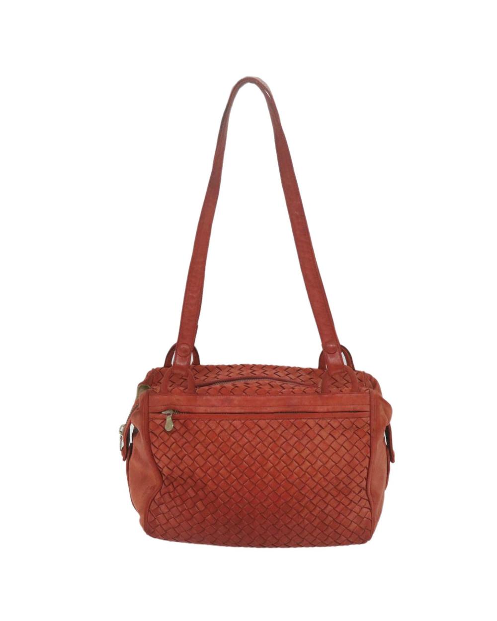 Orange Leather Bottega Veneta Shoulder Bag