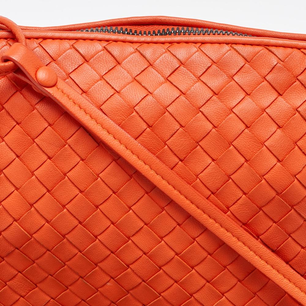 Orange Leather Bottega Veneta Crossbody Bag