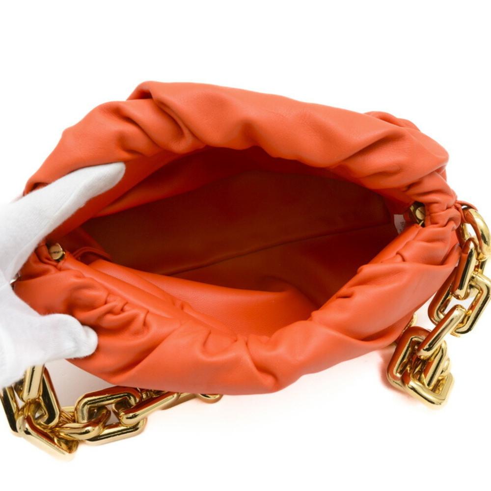Orange Leather Bottega Veneta Pouches
