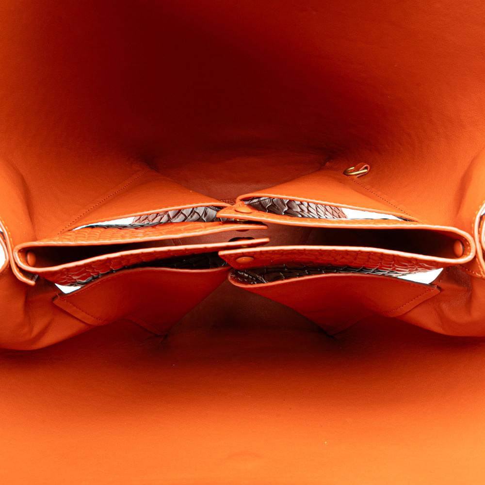 Orange Leather Bottega Veneta Tote