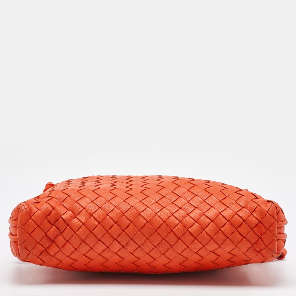 Orange Leather Bottega Veneta Crossbody Bag