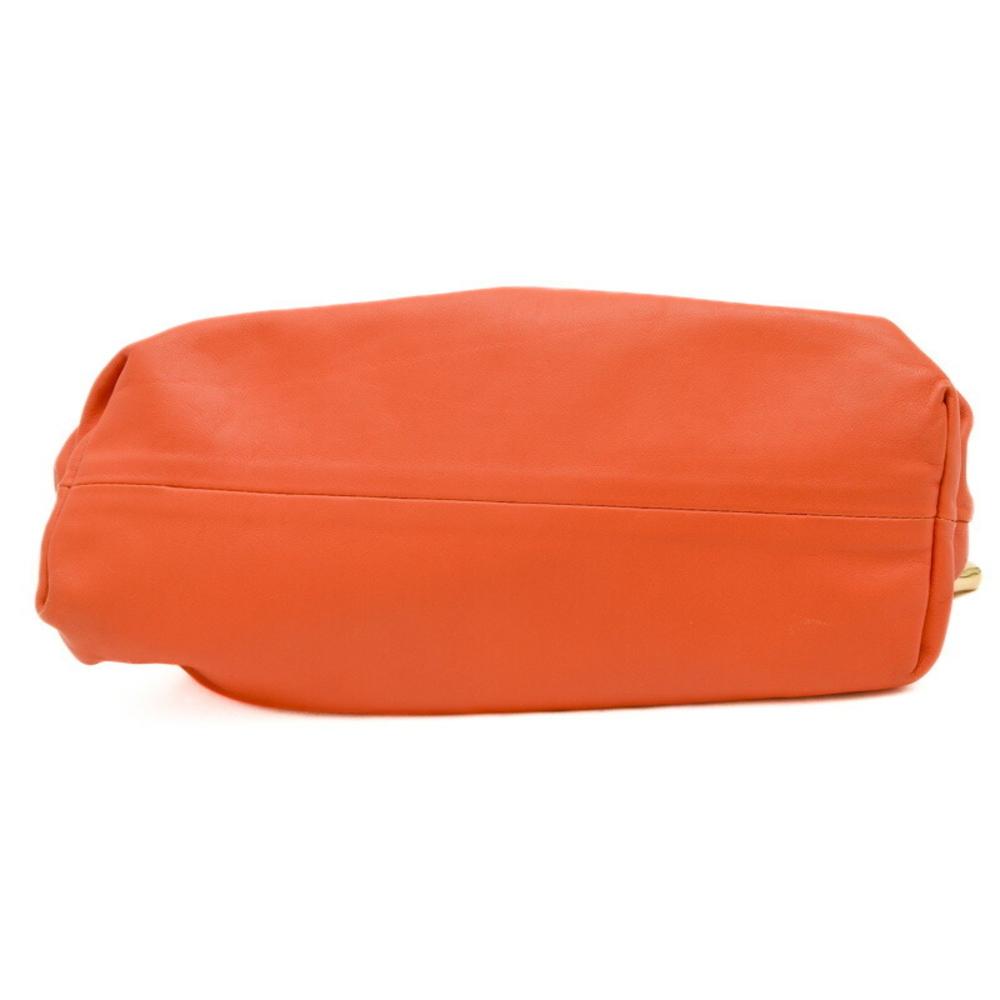 Orange Leather Bottega Veneta Pouches
