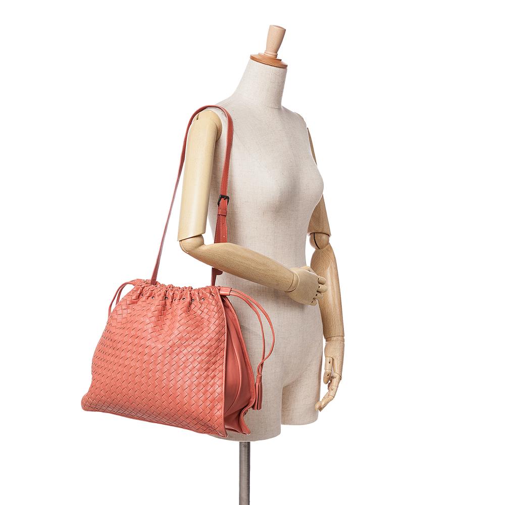 Orange Leather Bottega Veneta Crossbody Bag