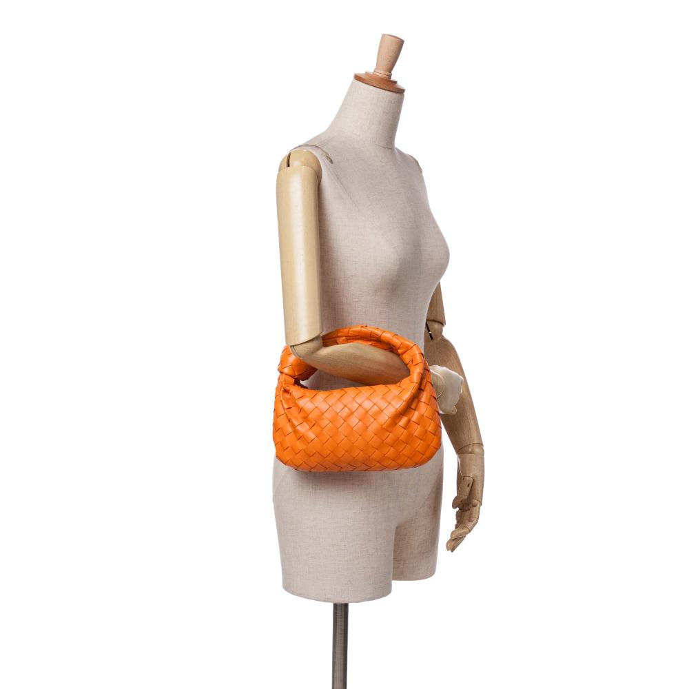 Orange Leather Bottega Veneta Mini Jodie