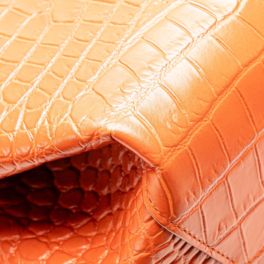 Orange Leather Bottega Veneta Tote