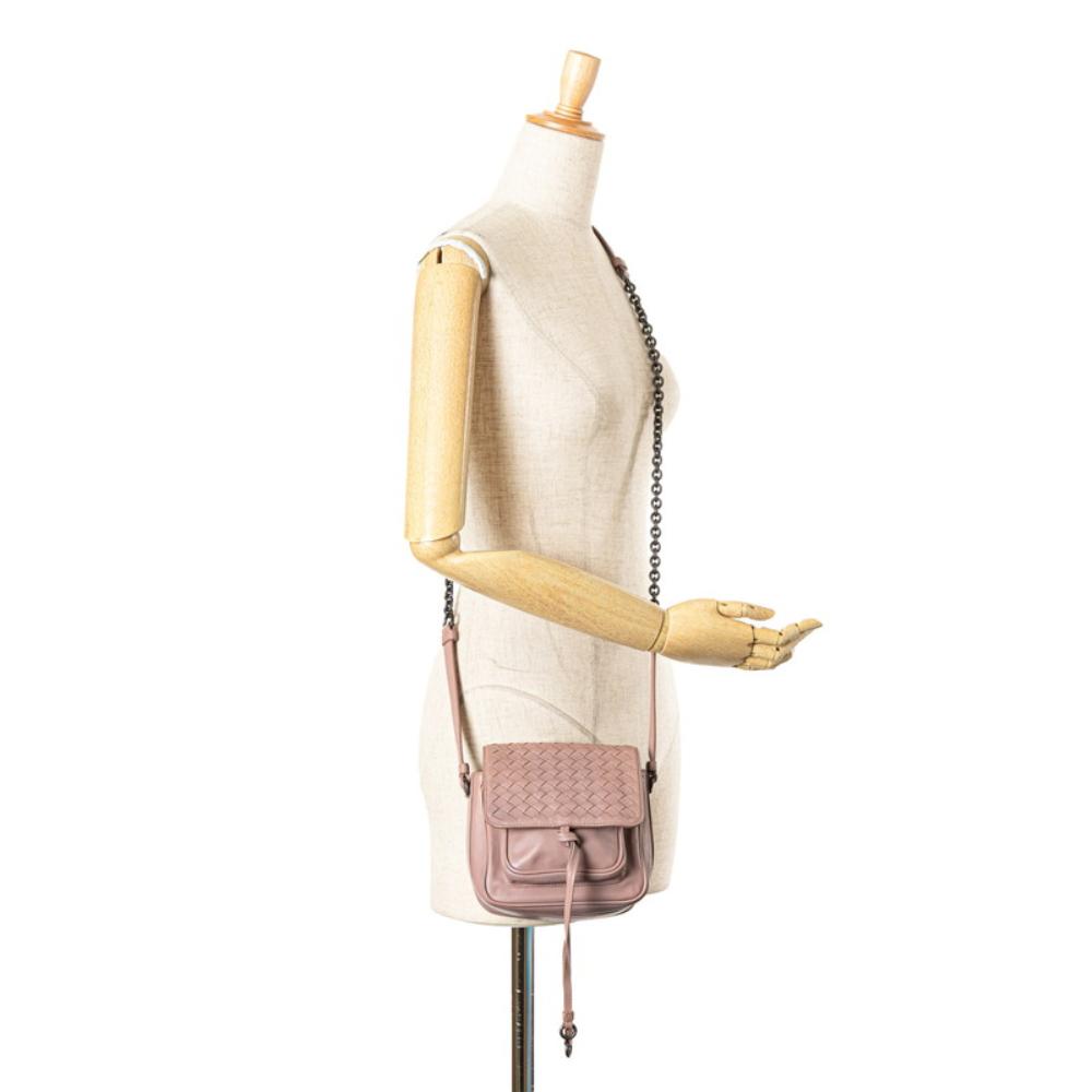 Pink Leather Bottega Veneta Crossbody Bag