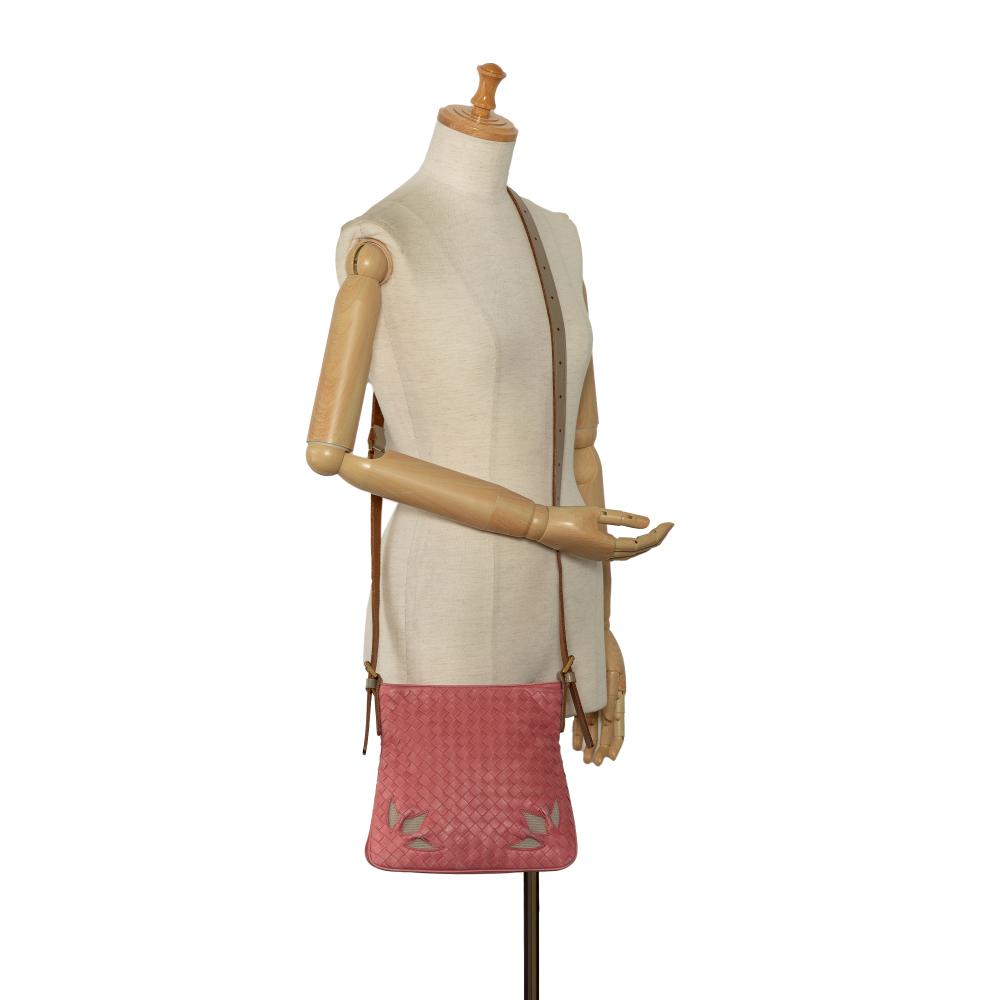 Pink Leather Bottega Veneta Crossbody Bag