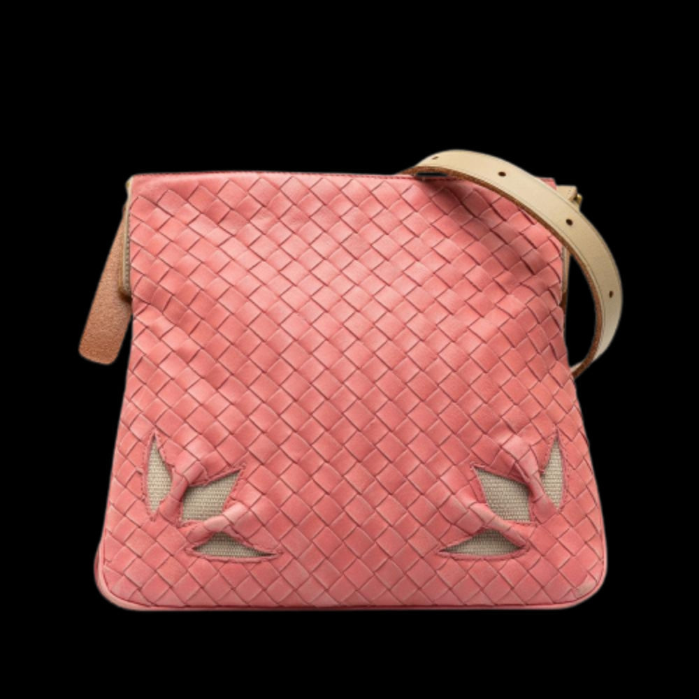 Pink Leather Bottega Veneta Crossbody Bag