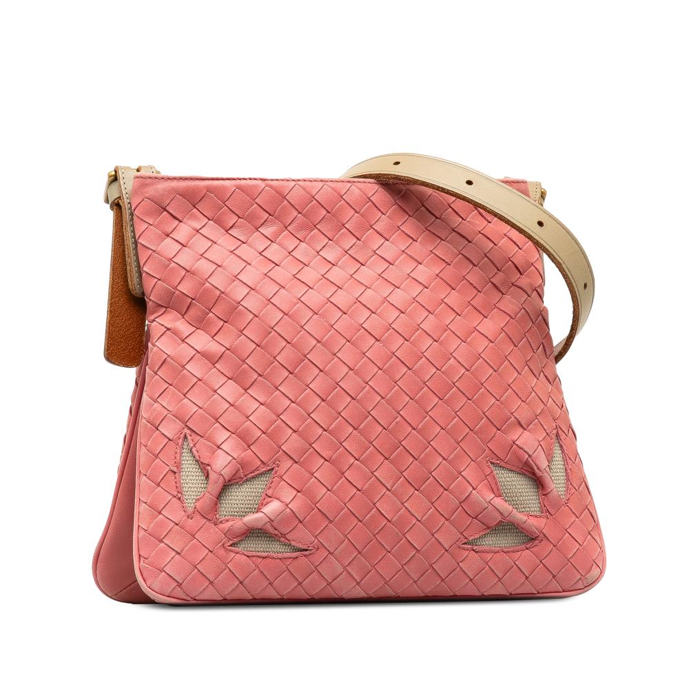 Pink Leather Bottega Veneta Crossbody Bag