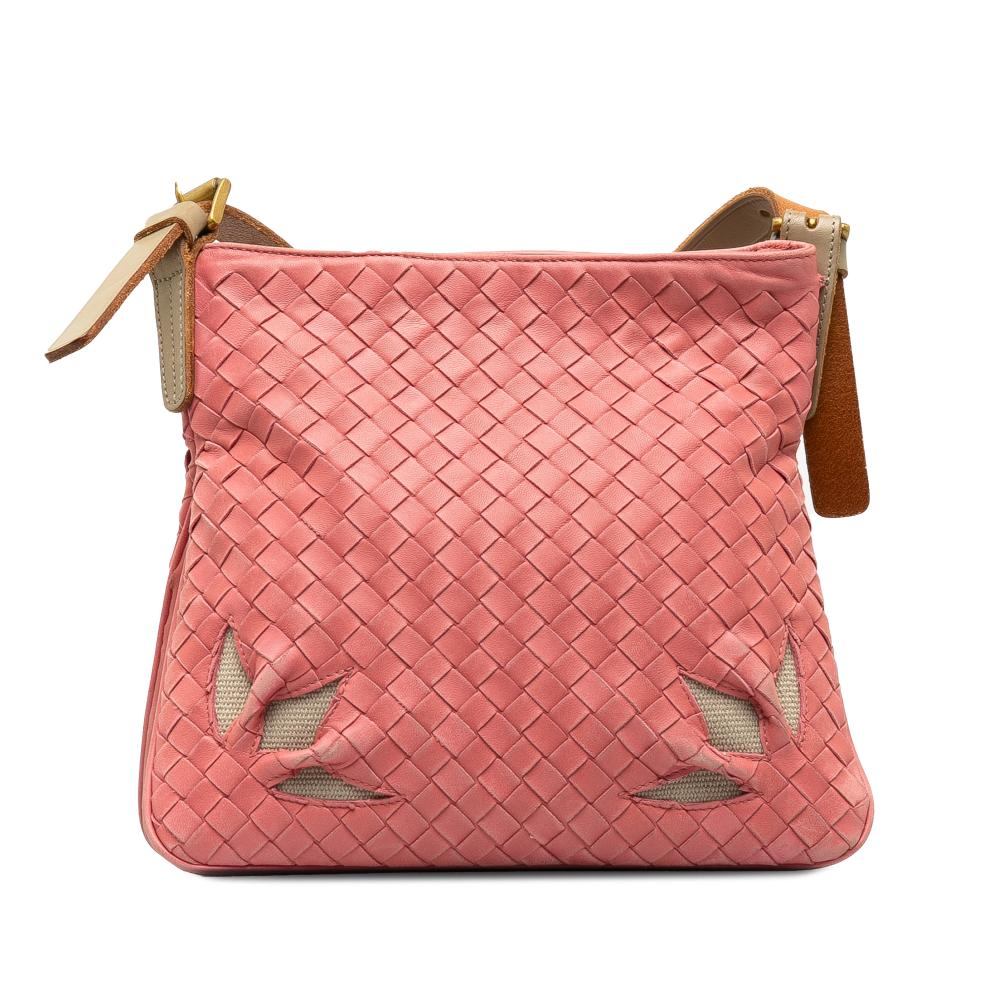 Pink Leather Bottega Veneta Crossbody Bag
