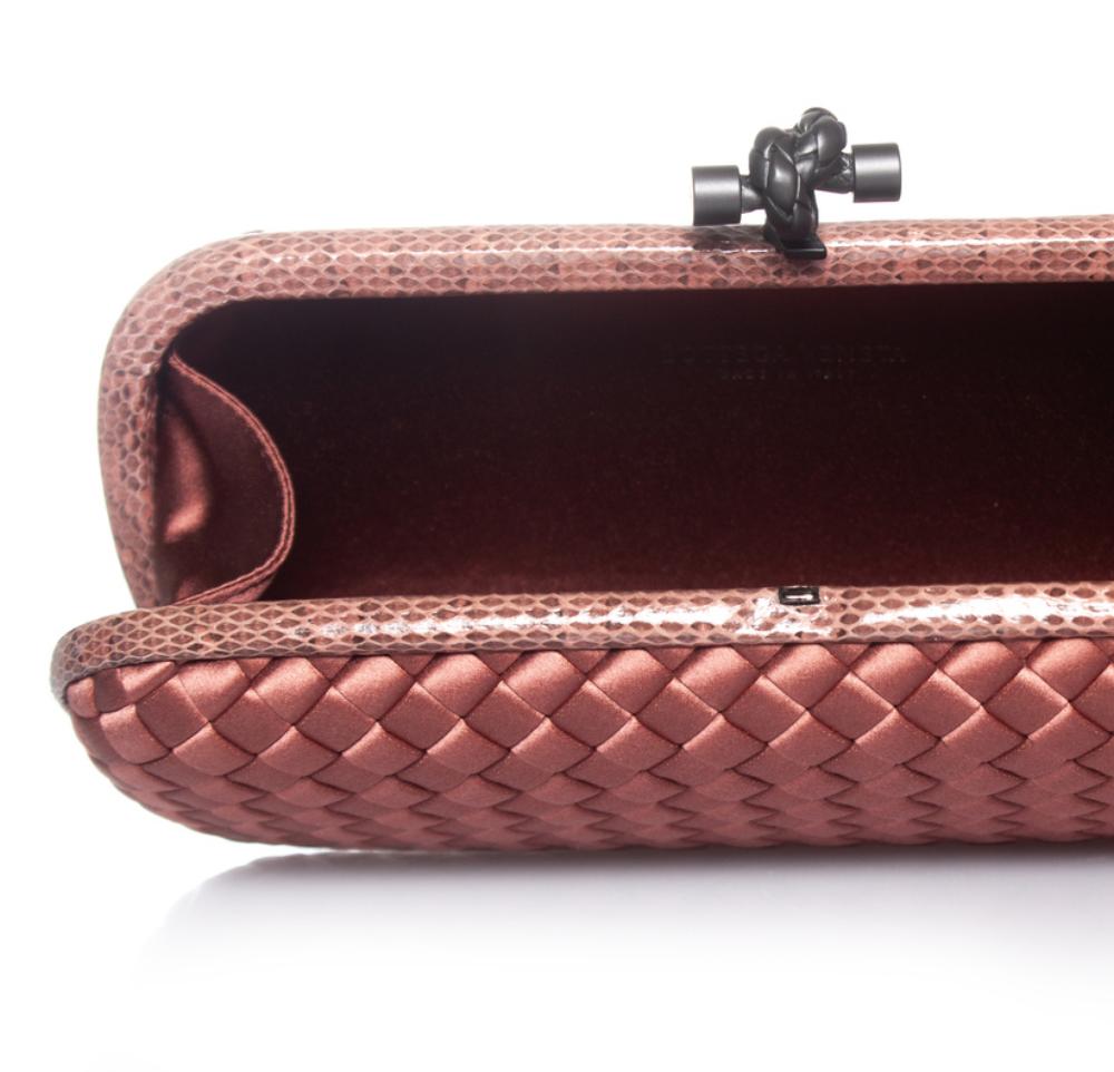 Pink Satin Bottega Veneta Clutch