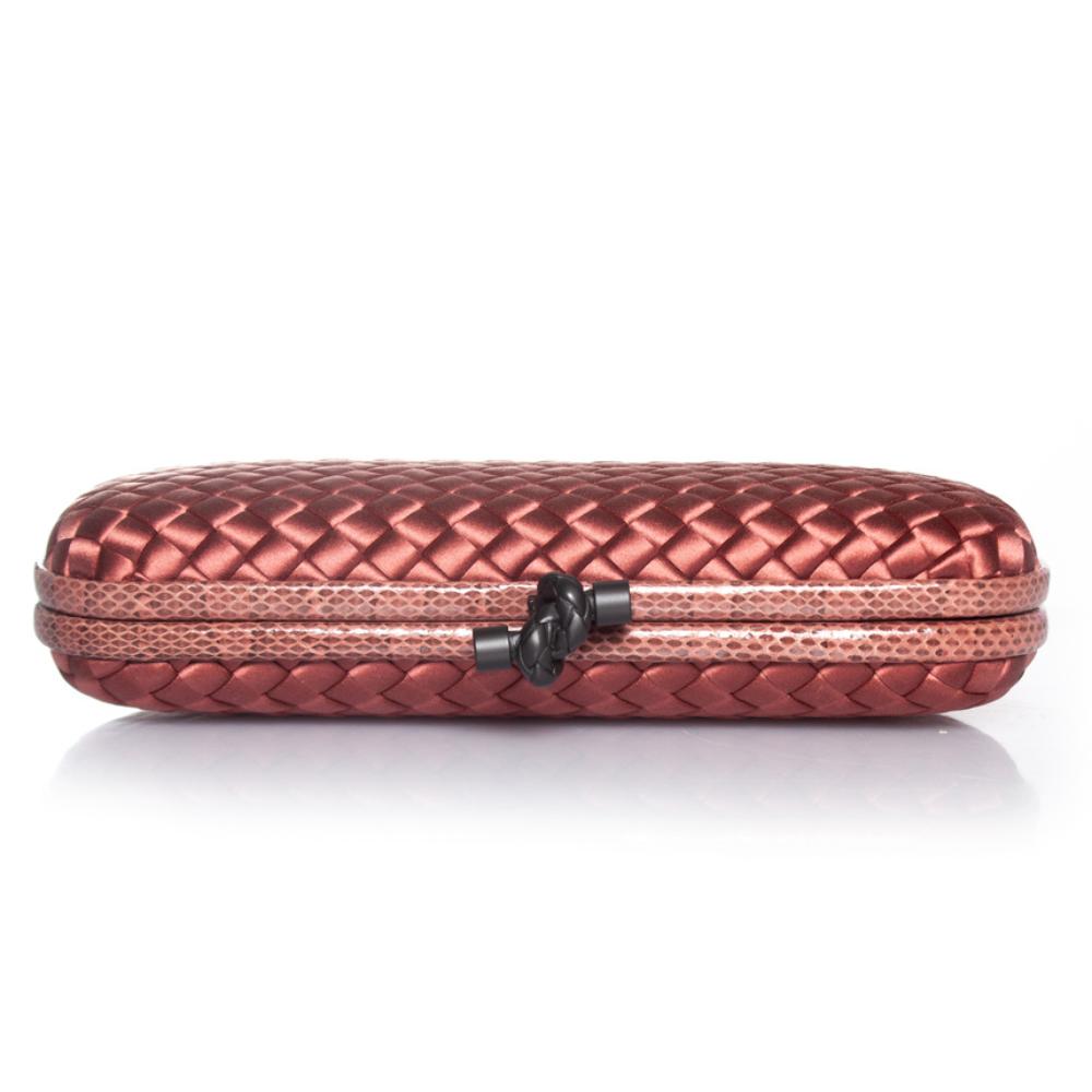 Pink Satin Bottega Veneta Clutch