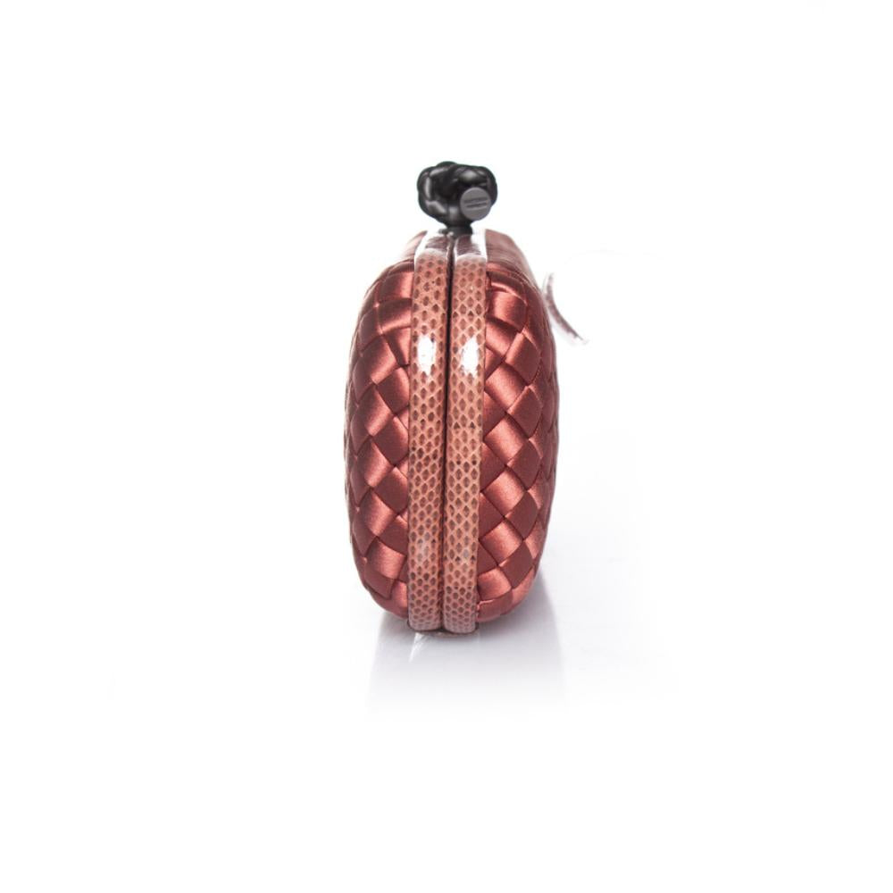 Pink Satin Bottega Veneta Clutch