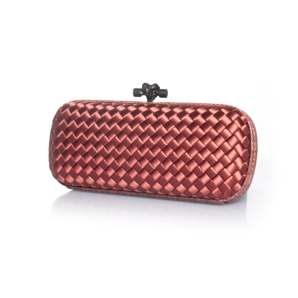 Pink Satin Bottega Veneta Clutch