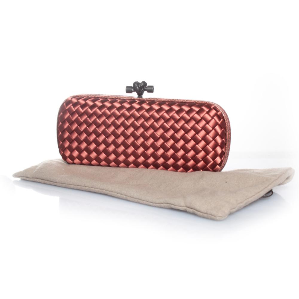 Pink Satin Bottega Veneta Clutch