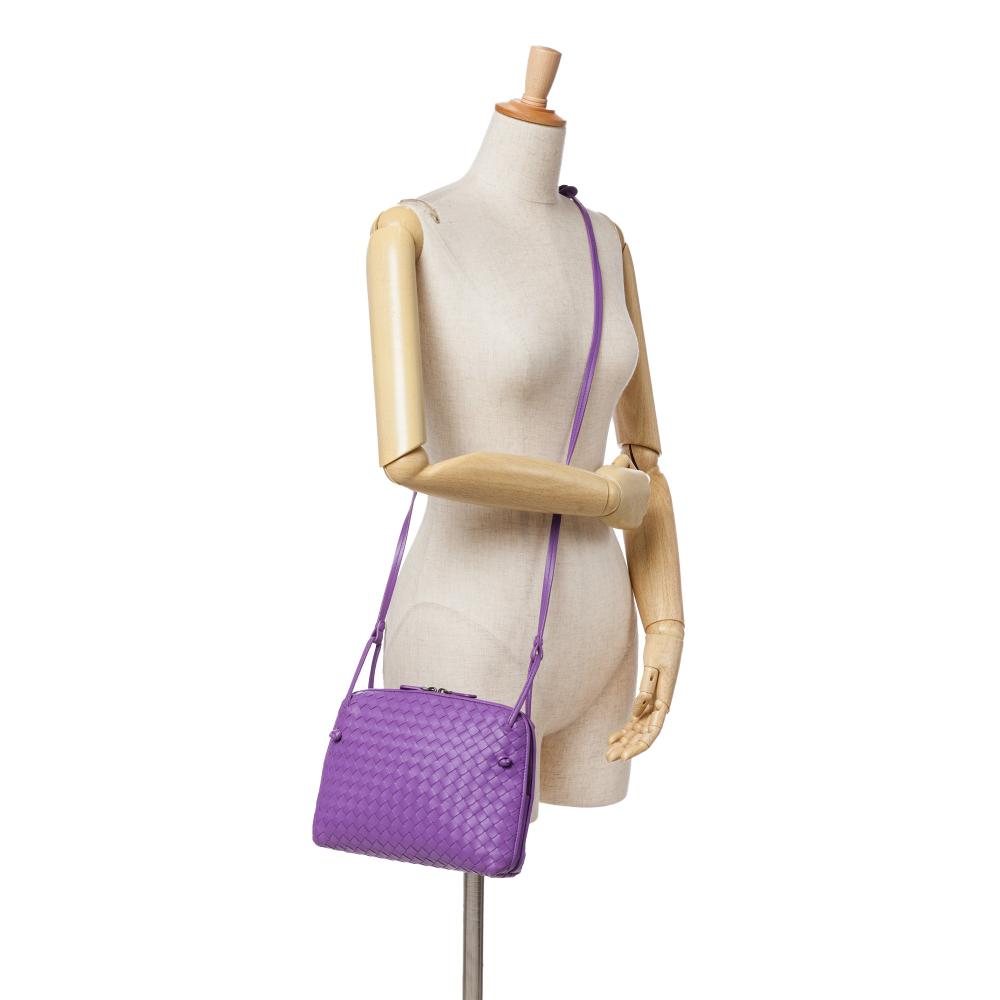 Purple Leather Bottega Veneta Crossbody Bag
