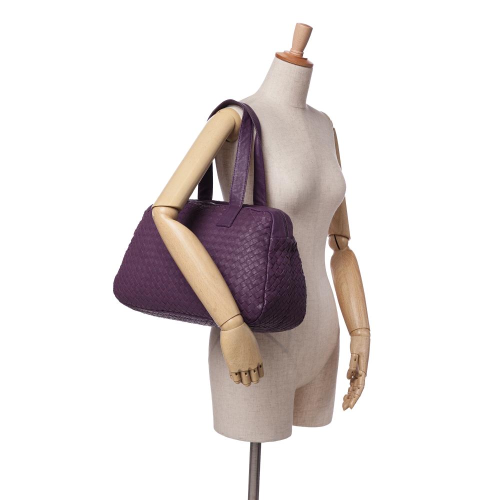 Purple Leather Bottega Veneta Shoulder Bag