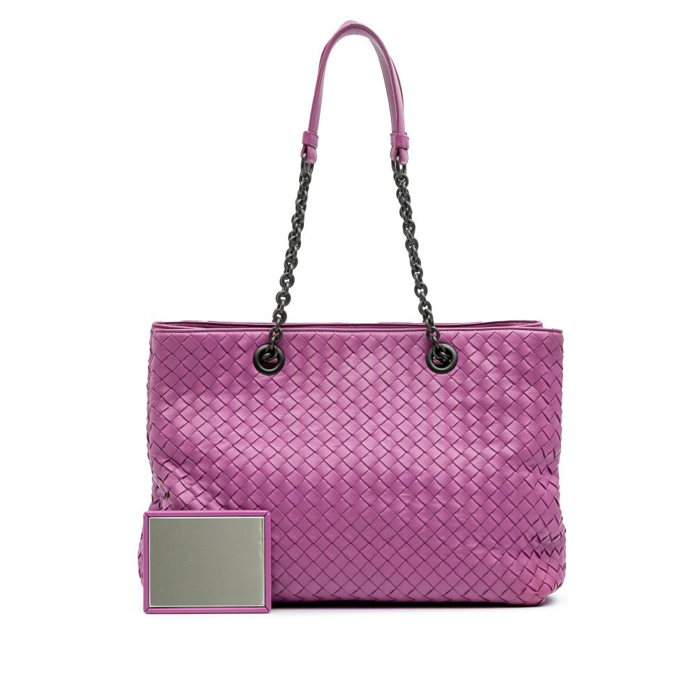 Purple Leather Bottega Veneta Tote