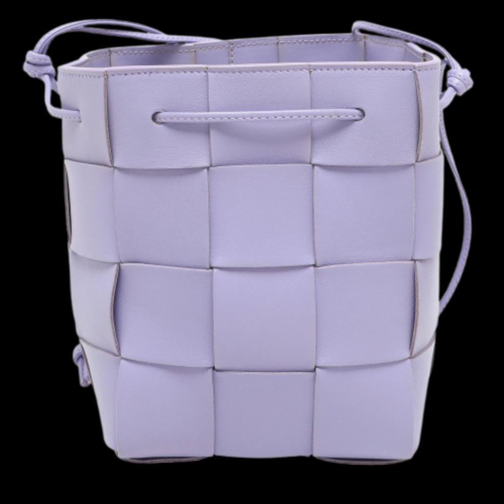 Purple Leather Bottega Veneta Cassette Bag