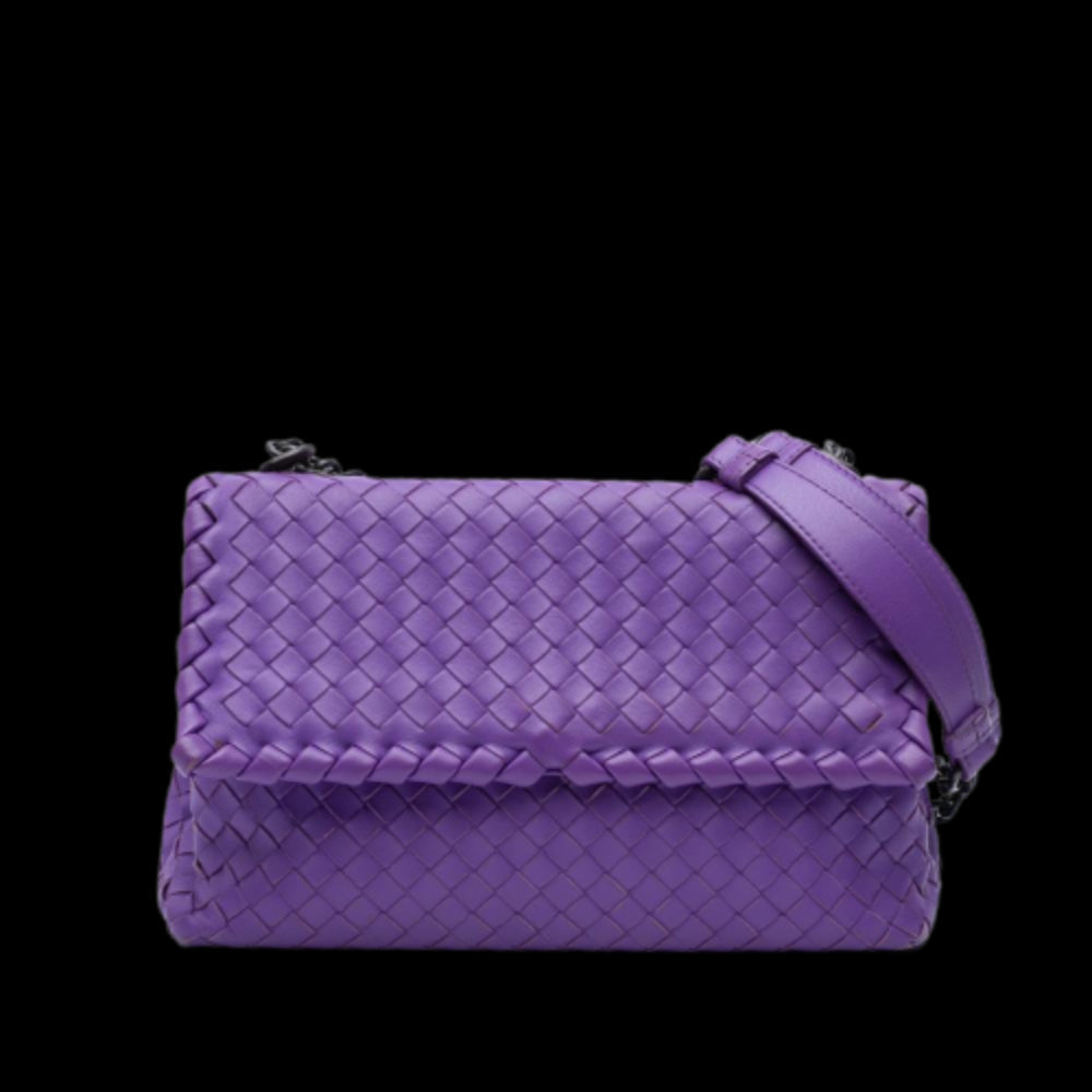 Purple Leather Bottega Veneta Shoulder Bag