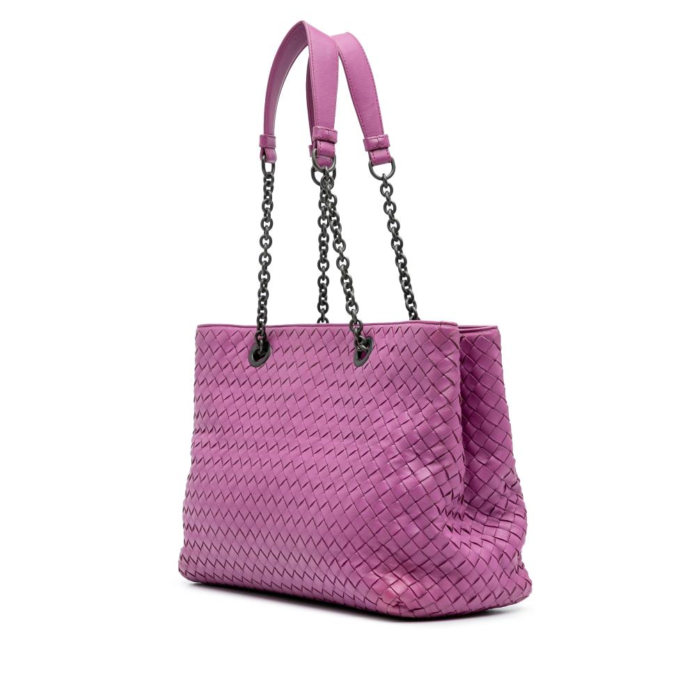 Purple Leather Bottega Veneta Tote