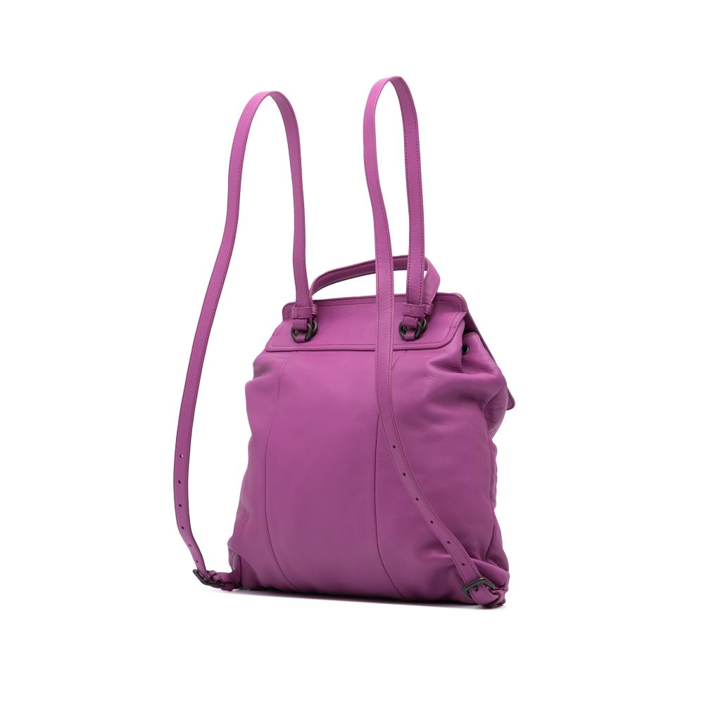 Purple Leather Bottega Veneta Backpack