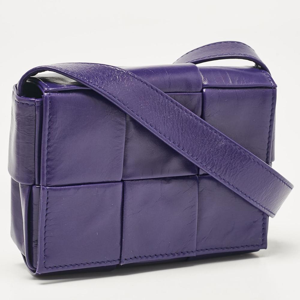 Purple Leather Bottega Veneta Crossbody Bag
