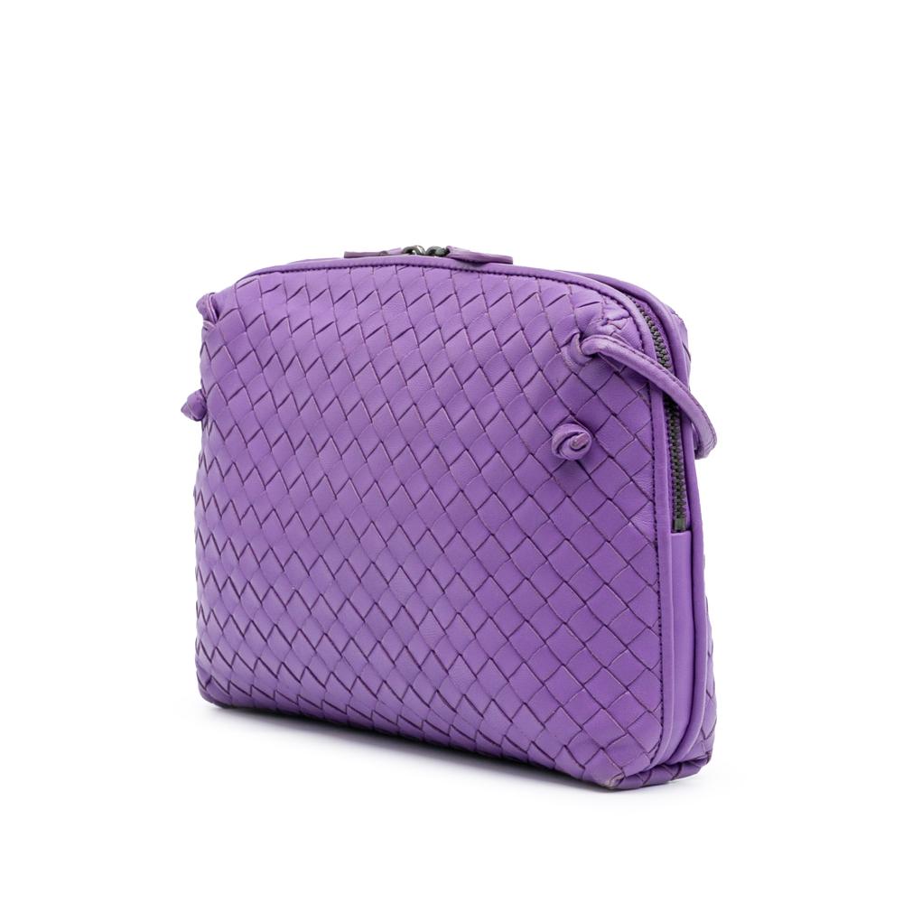 Purple Leather Bottega Veneta Crossbody Bag