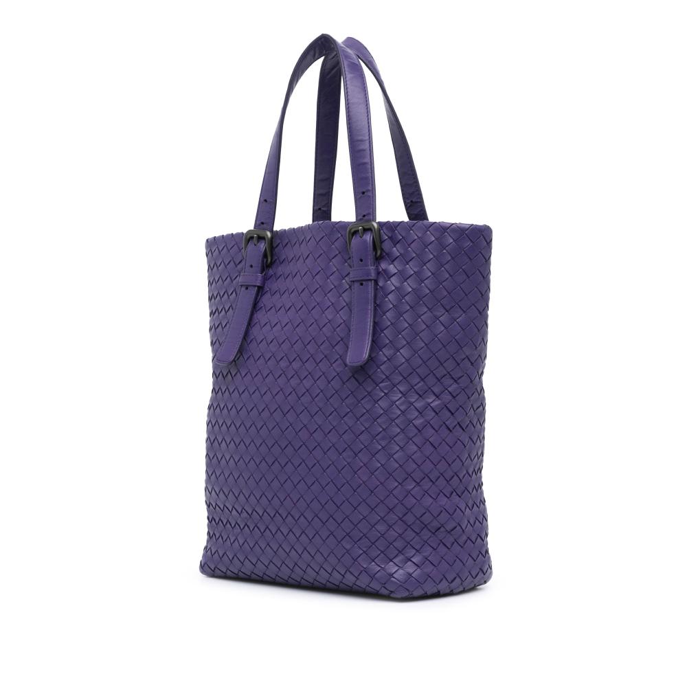 Purple Leather Bottega Veneta Tote