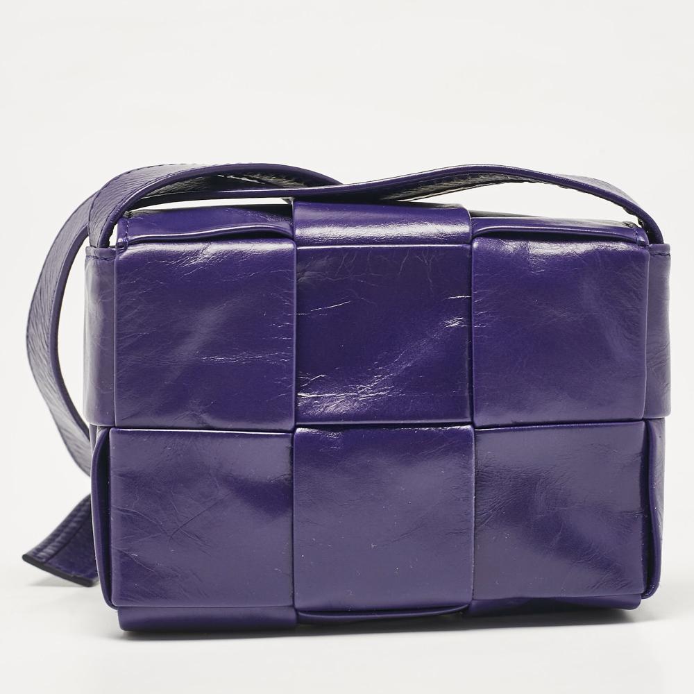 Purple Leather Bottega Veneta Crossbody Bag