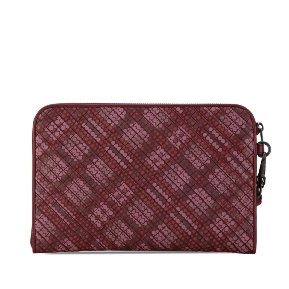 Purple Leather Bottega Veneta Clutch