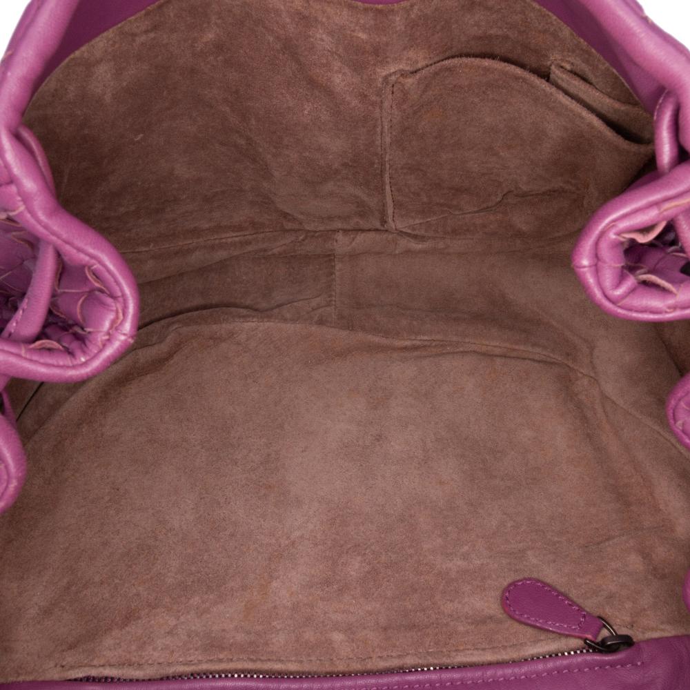 Purple Leather Bottega Veneta Crossbody Bag
