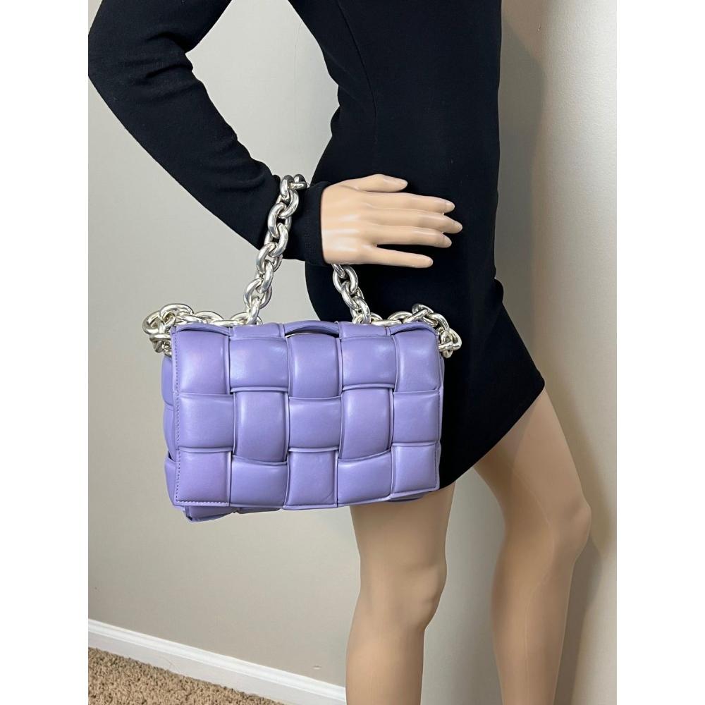 Purple Leather Bottega Veneta Handbag