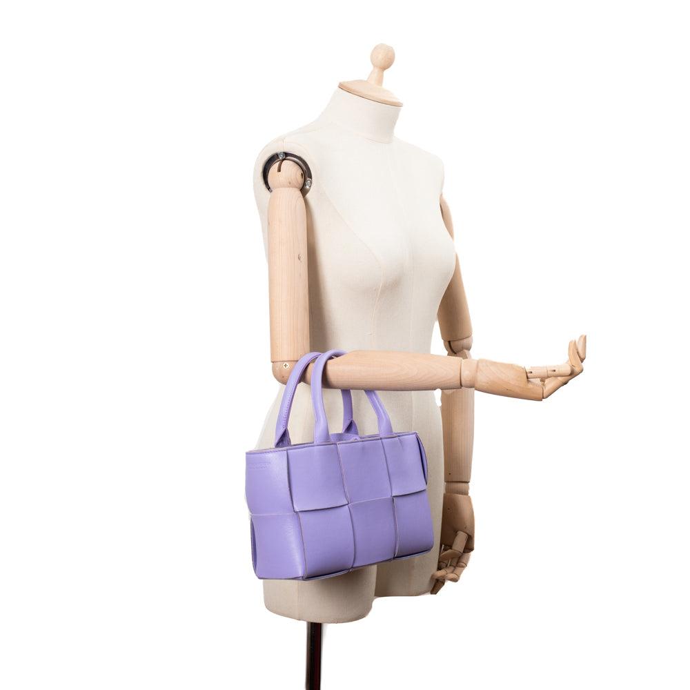Purple Leather Bottega Veneta Handbag