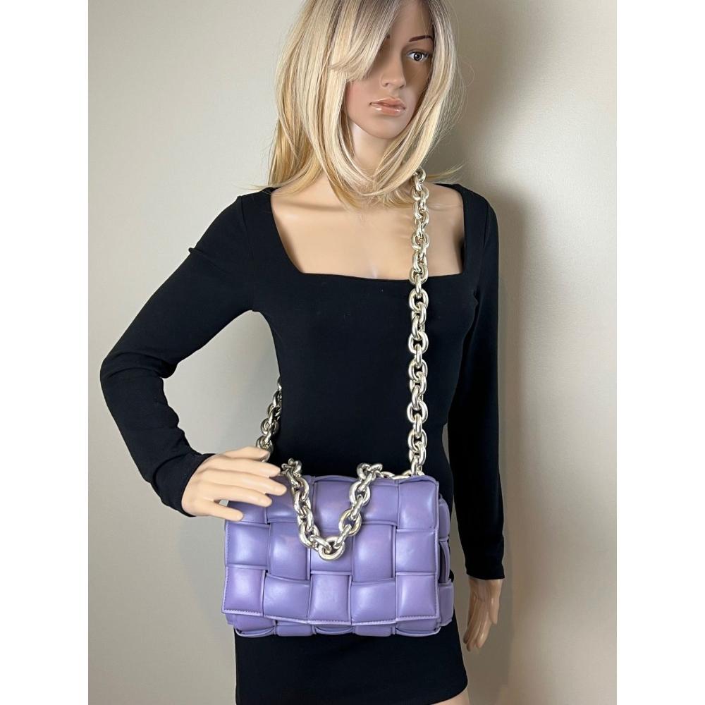 Purple Leather Bottega Veneta Handbag