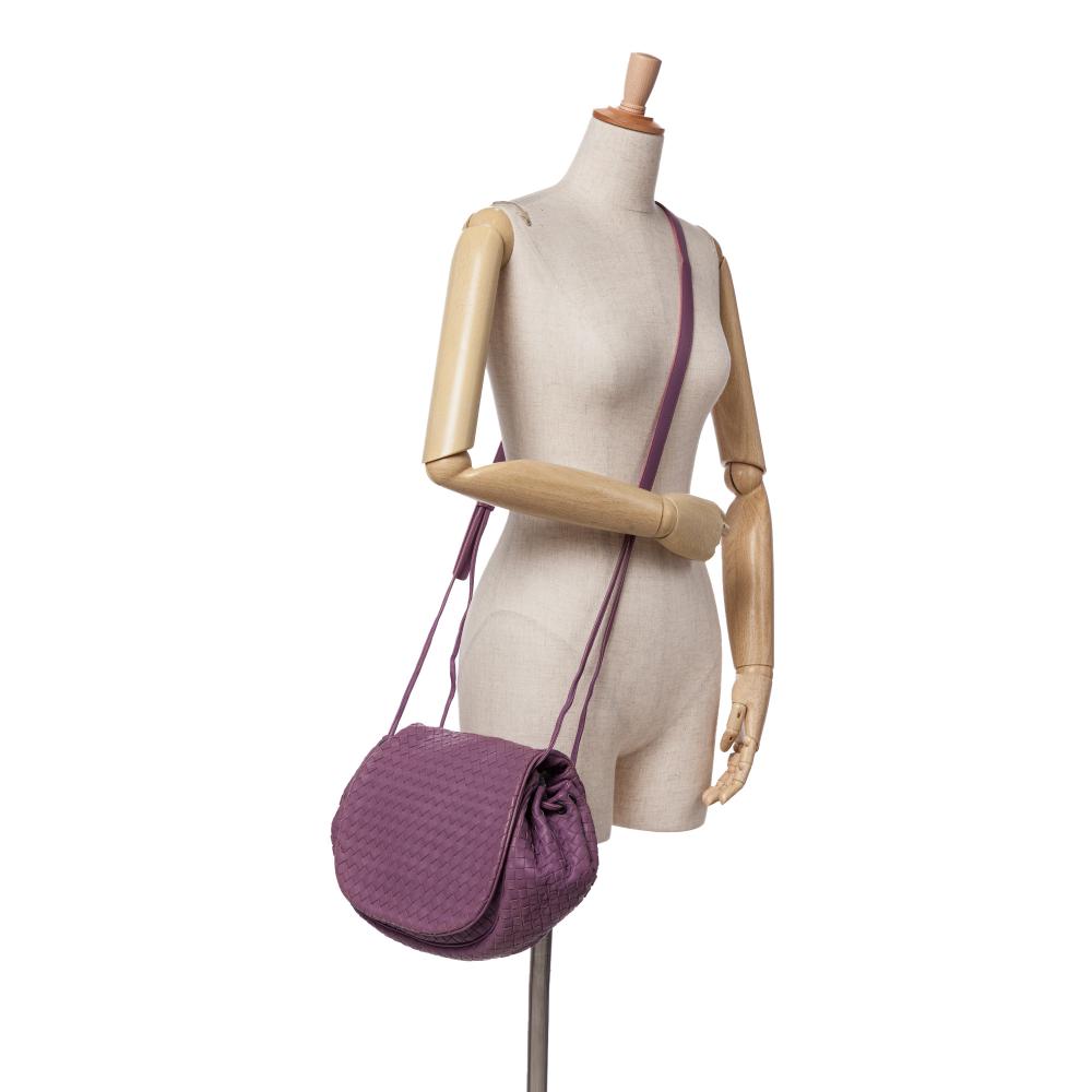 Purple Leather Bottega Veneta Crossbody Bag