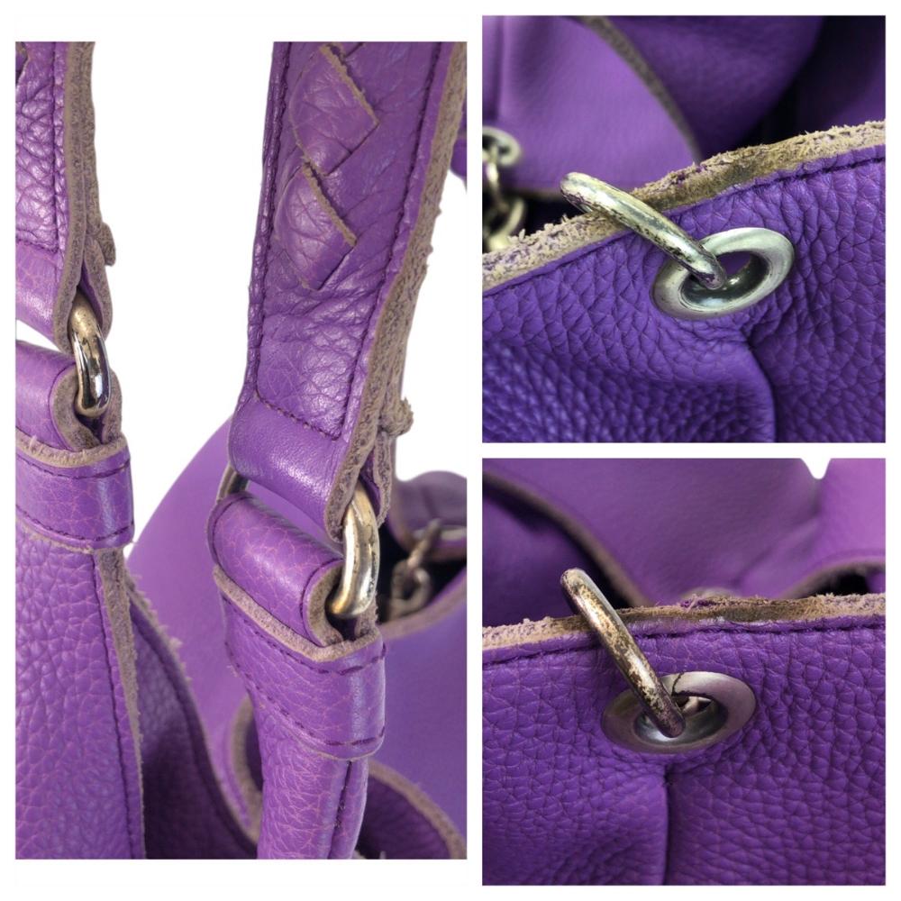 Purple Leather Bottega Veneta Shoulder Bag