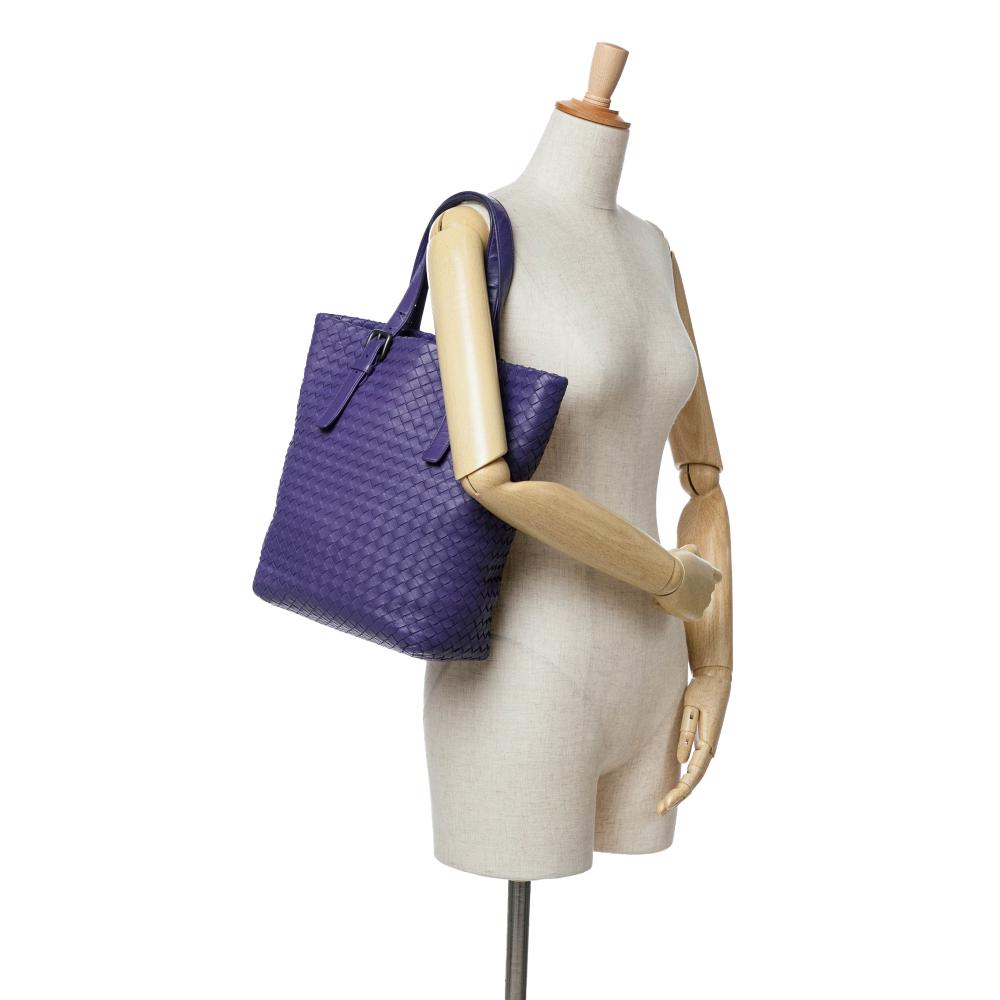 Purple Leather Bottega Veneta Tote