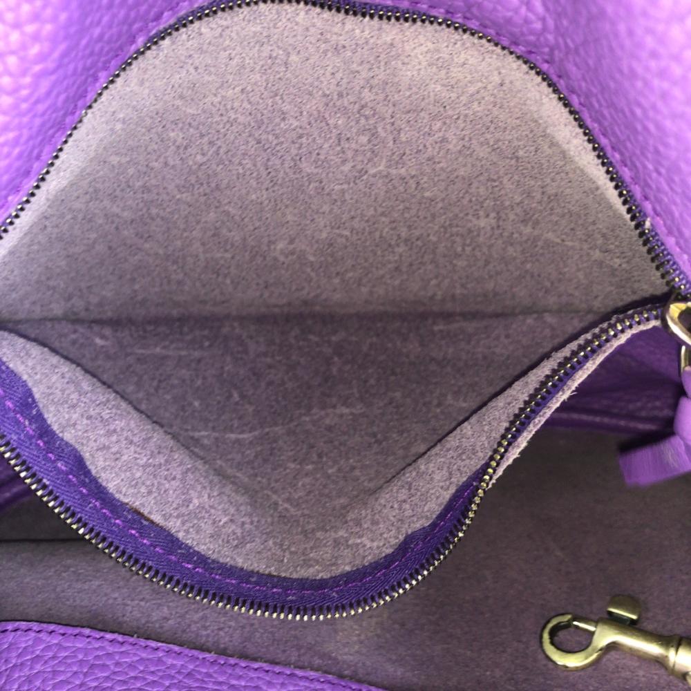 Purple Leather Bottega Veneta Shoulder Bag