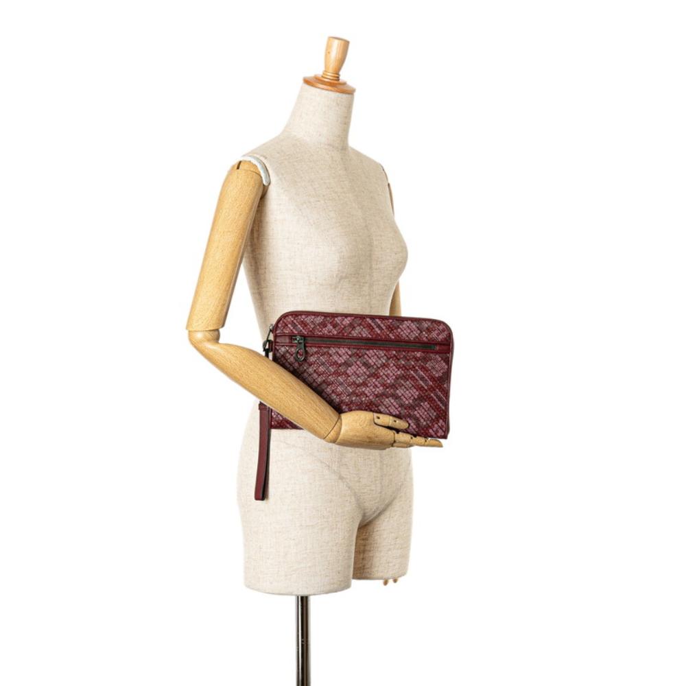Purple Leather Bottega Veneta Clutch