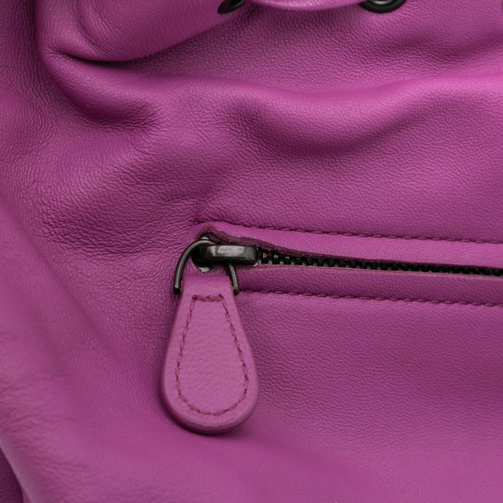 Purple Leather Bottega Veneta Backpack